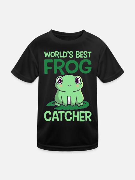 Le meilleur chasseur de grenouilles au monde crapaud grenouille - T-shirt sport Enfant - noir - Devant