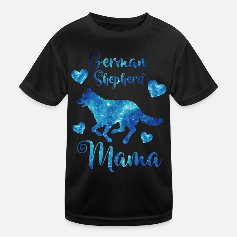 German Shepherd Mama Dog Lovers Kids Functional T-Shirt