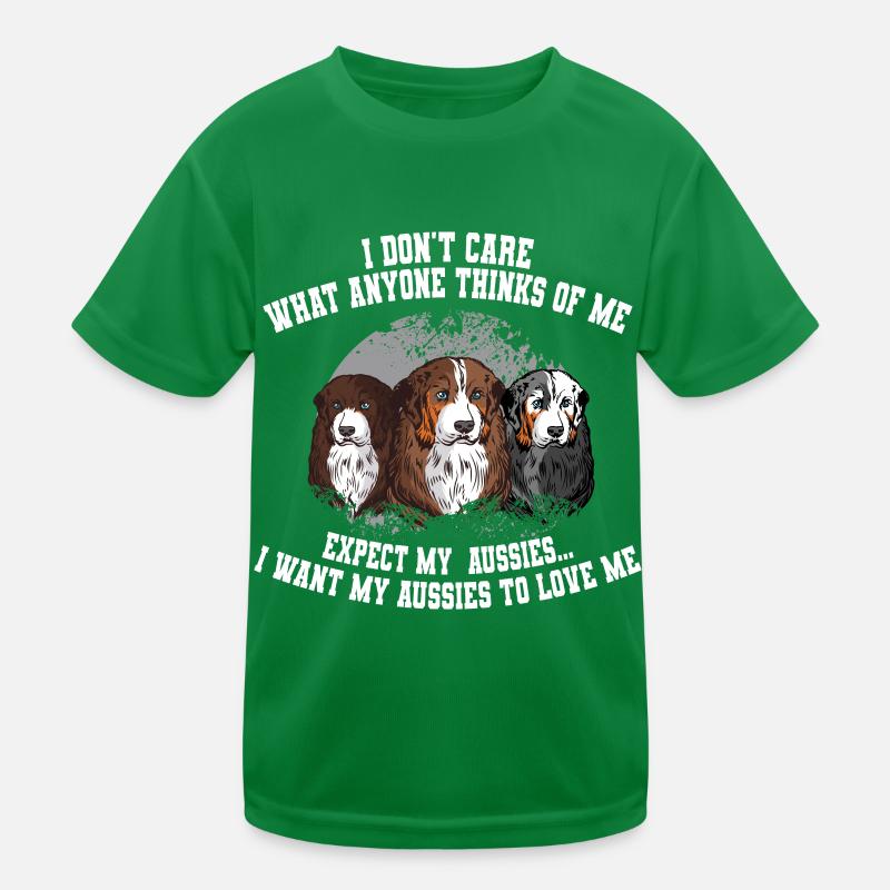 Australian Shepherd Lover Dog Mom Dad Aussie Kids Functional T-Shirt
