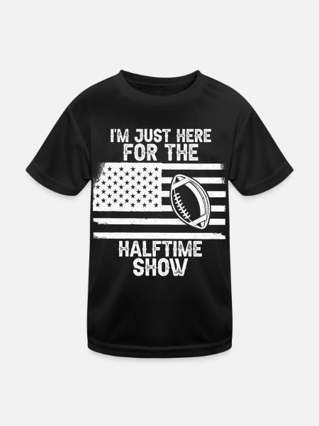 Je suis juste ici pour le football spectacle de la mi-temps - T-shirt sport Enfant - noir - Devant