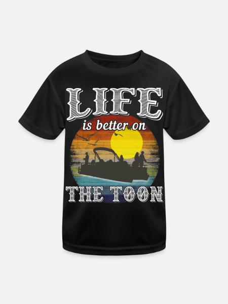 Das Leben ist besser auf dem Toon - Kinder Funktions-T-Shirt - Schwarz - Vorne
