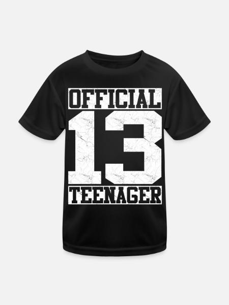 Officiellement un adolescent - Regard affligé - T-shirt sport Enfant - noir - Devant