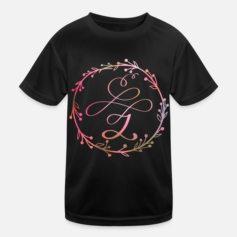 Monogram, letter Z, calligraphy ornament Kids Functional T-Shirt