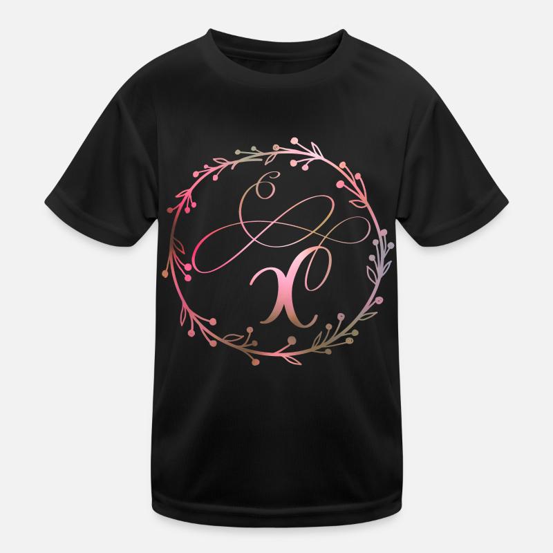 Monogramme, lettre X, ornement de calligraphie T-shirt sport Enfant