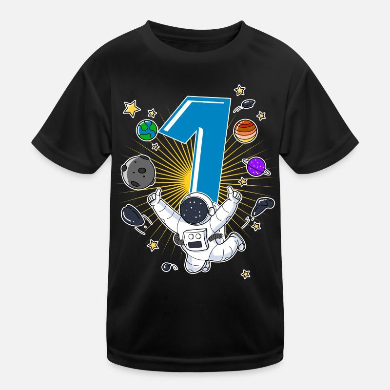 Astronaut 1 Year Space Rocket 1st Birthday Kids Functional T-Shirt