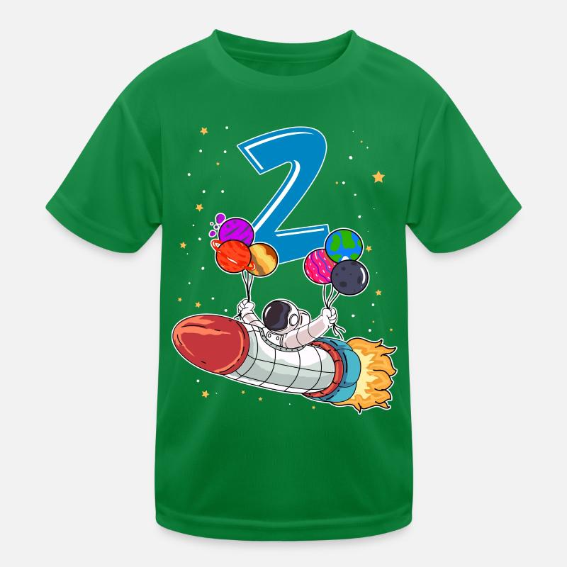 Astronaut 1 Year Old Space Rocket 2nd Birthday Kids Functional T-Shirt