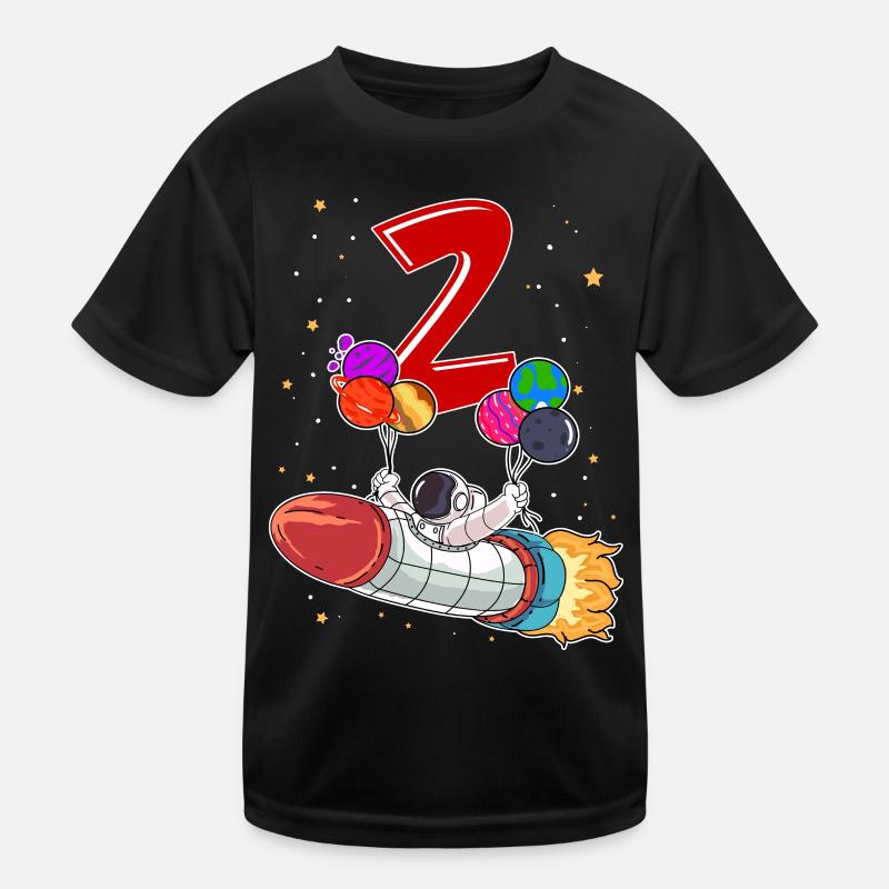 Astronaut 1 Year Old Space Rocket 2nd Birthday Kids Functional T-Shirt