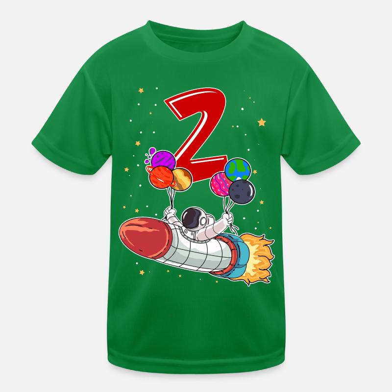 Astronaute 1 an Space Rocket 2e anniversaire T-shirt sport Enfant