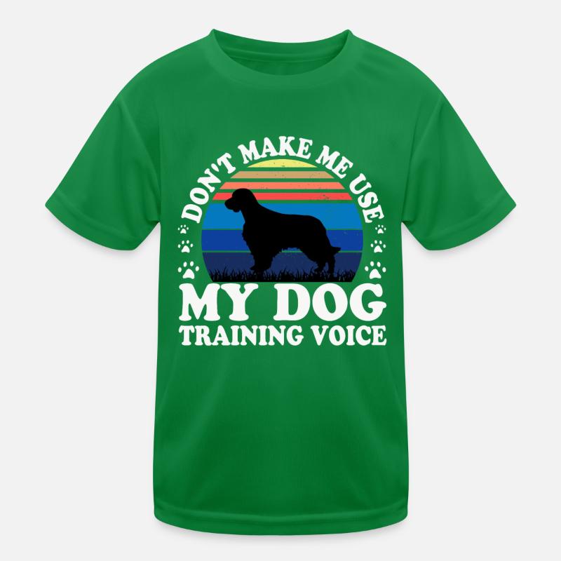 Welsh Springer Spaniel Dog Silhouette Retro Sunset T-shirt sport Enfant