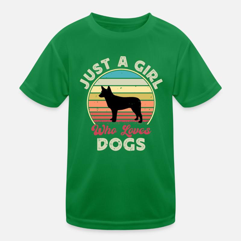 Australian Stumpy Tail Cattle Dog Silhouette Kinder Funktions-T-Shirt