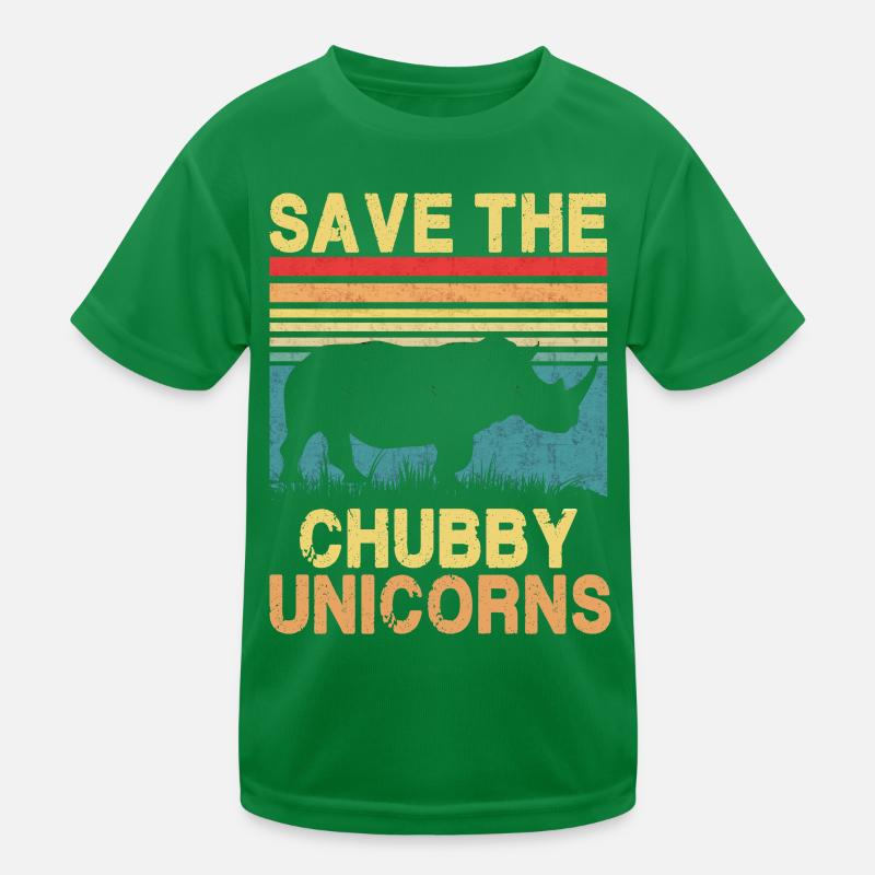 Rette die pummeligen Einhörner Kinder Funktions-T-Shirt