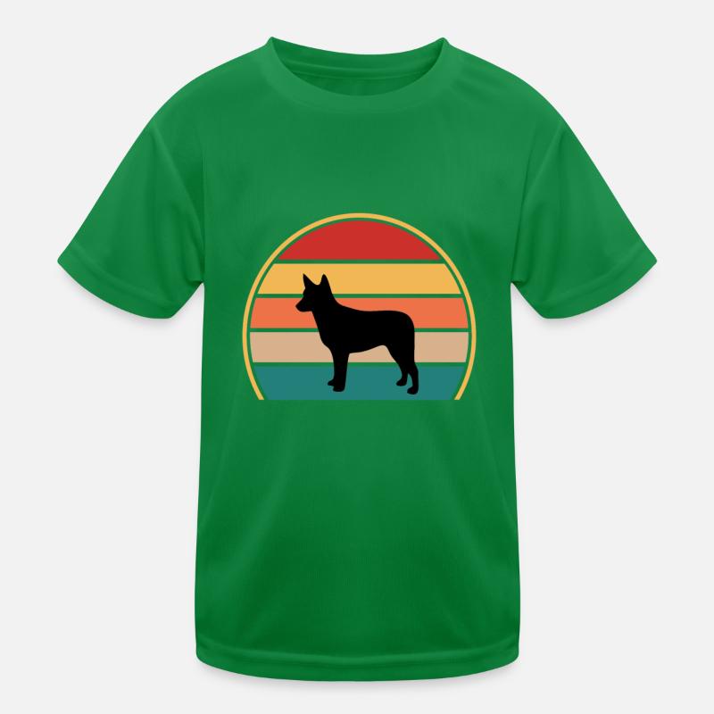 Australischer Stumpy Tail Cattle Dog Silhouette Kinder Funktions-T-Shirt