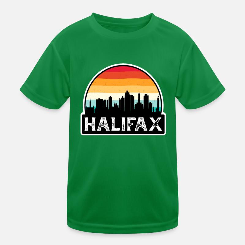 Souvenir de voyage de la ligne d’horizon du drapeau du Canada à Halifax T-shirt sport Enfant