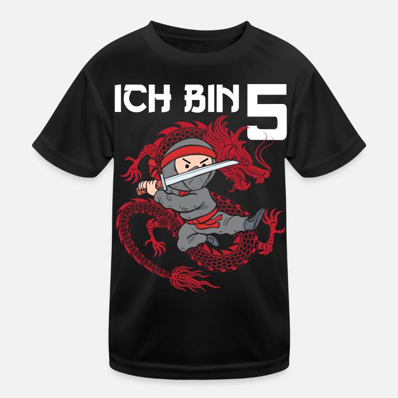 Achtung Ich bin Fünf Kinder Funktions-T-Shirt