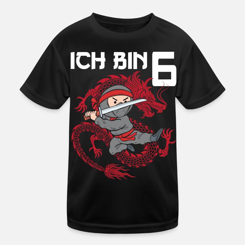 Achtung Ich bin Sechs Kinder Funktions-T-Shirt