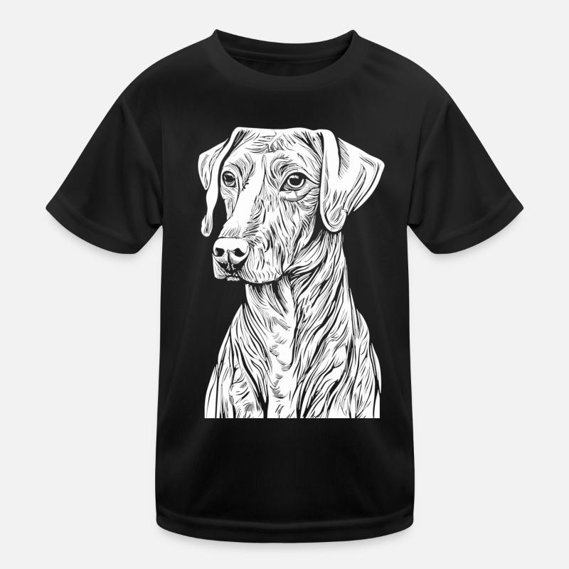 Gentle strength: Weimaraner in pure white Kids Functional T-Shirt
