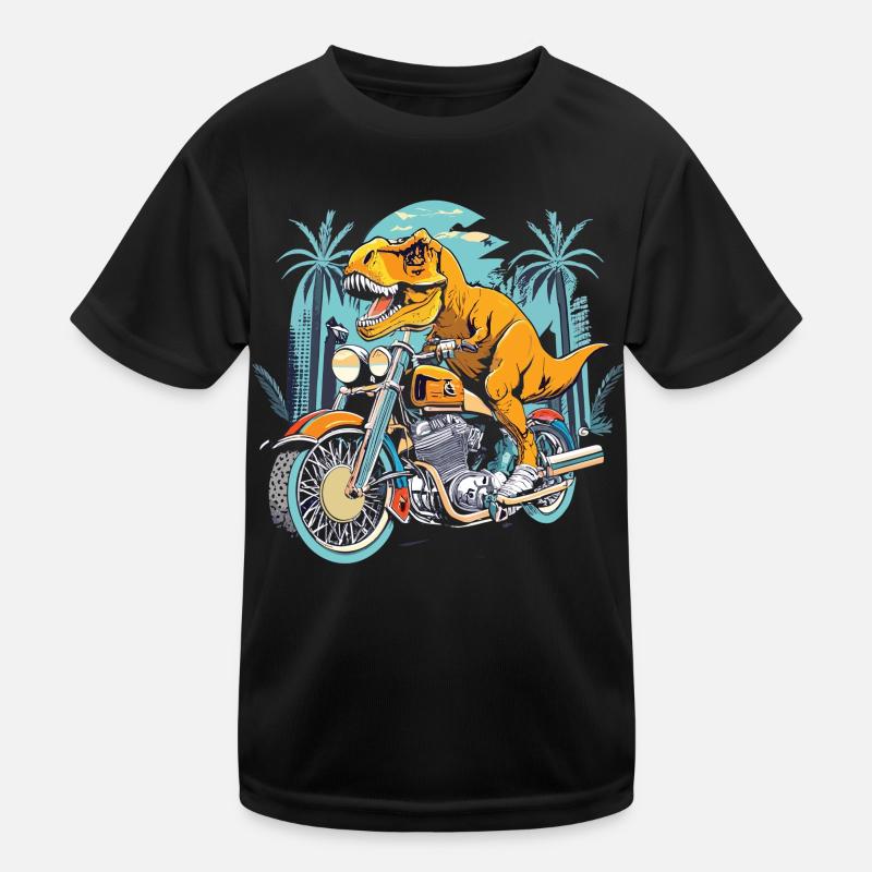 TRex Biker - A Primeval Ride Kids Functional T-Shirt