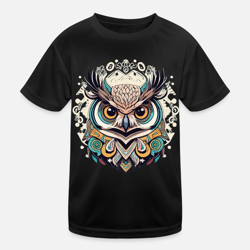 Tribal Eule: Perfektes Geschenk für Eulenfans Kinder Funktions-T-Shirt