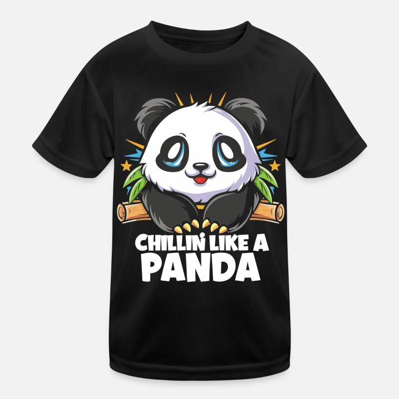 Panda Chill Mode Enabled Kids Functional T-Shirt