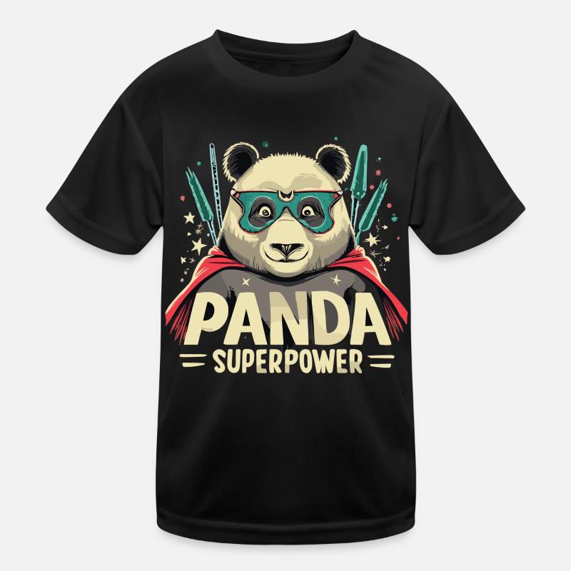 Panda Superheld Kinder Funktions-T-Shirt