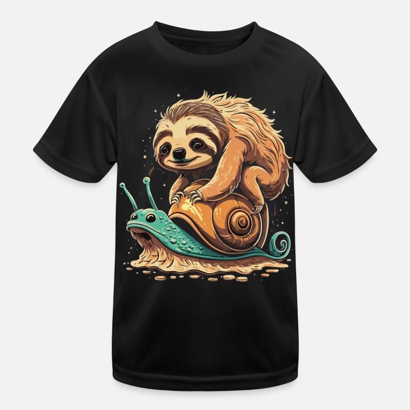 Faultier auf der Überholspur Kinder Funktions-T-Shirt