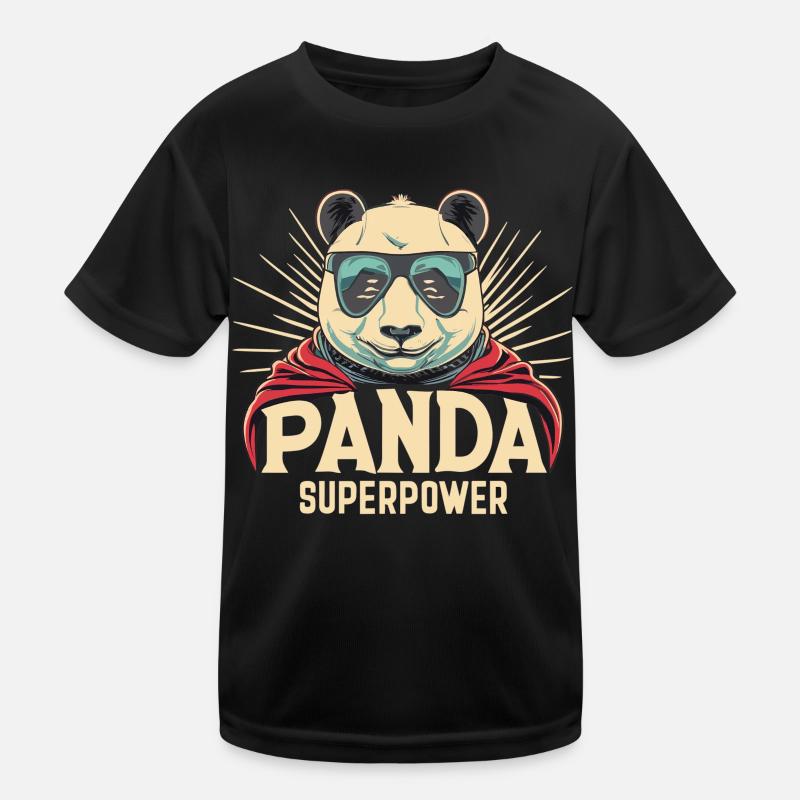 Superpower Panda Kids Functional T-Shirt