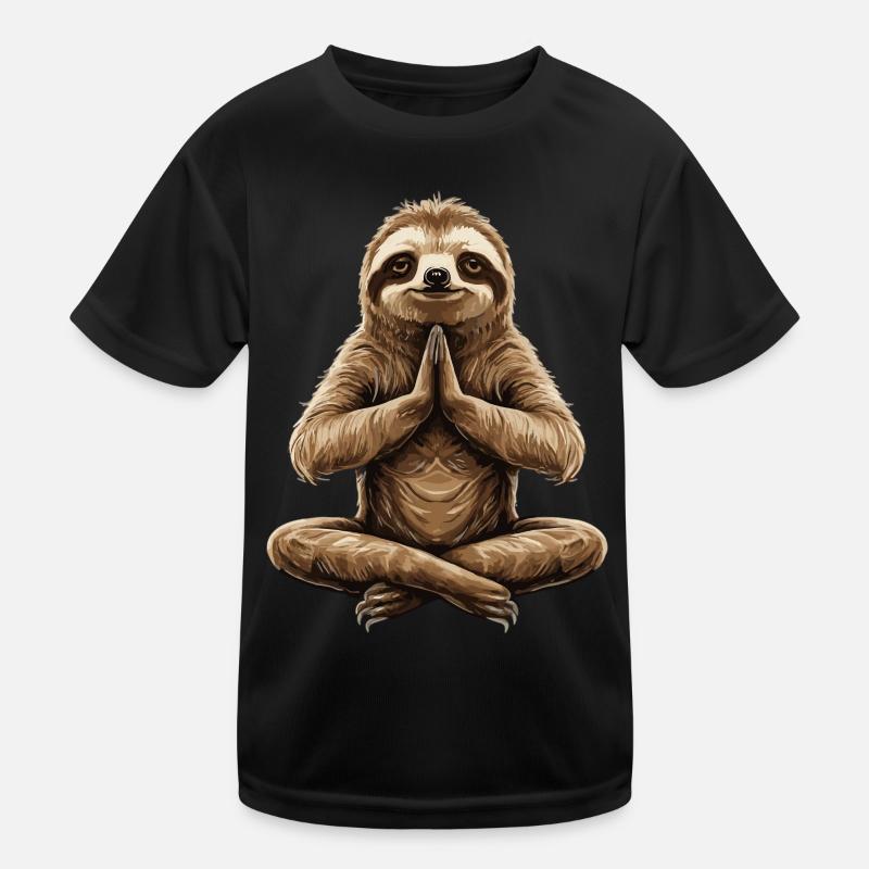Sloth Yoga: Relaxation in Motion Kids Functional T-Shirt