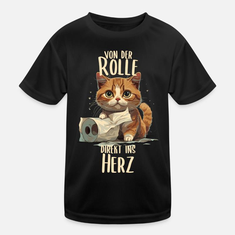 Chaton joueur : S’amuser à la toilette T-shirt sport Enfant