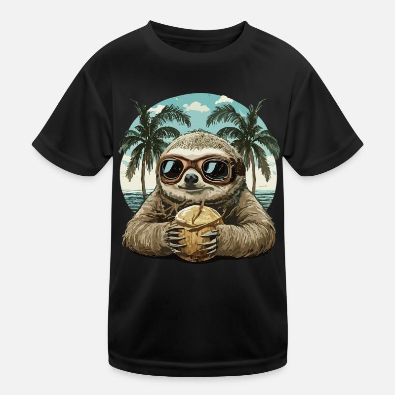 Rêve tropical décontracté : Style paresseux T-shirt sport Enfant