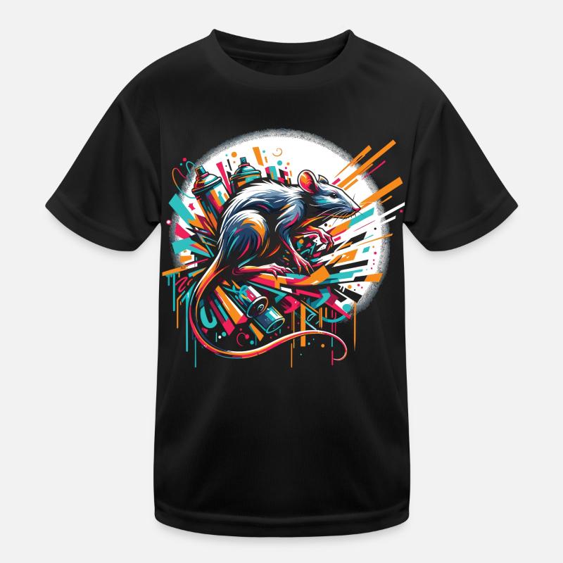 Rat d’art de rue : dynamique du graffiti T-shirt sport Enfant