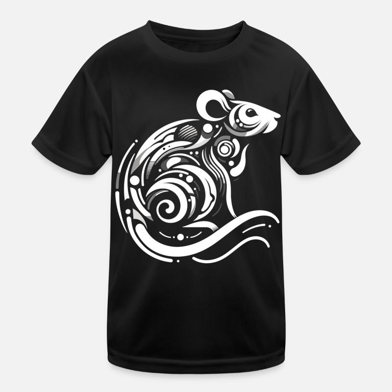 Le rat dans l’abstraction : des lignes astucieuses T-shirt sport Enfant