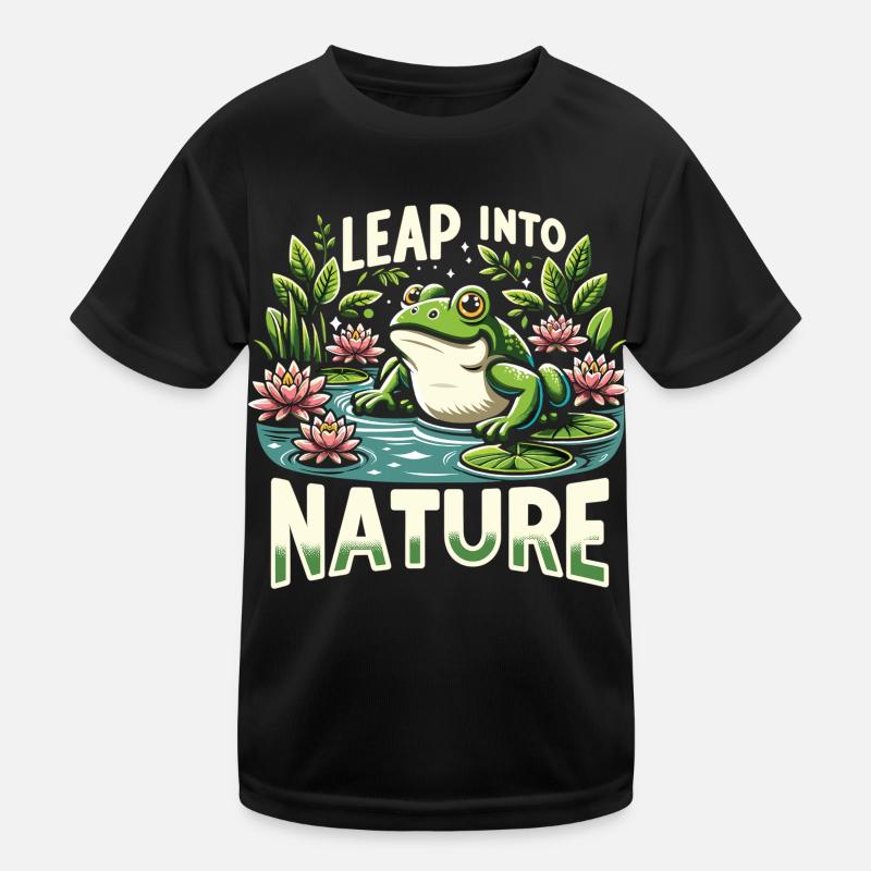 Frosch am See Kinder Funktions-T-Shirt