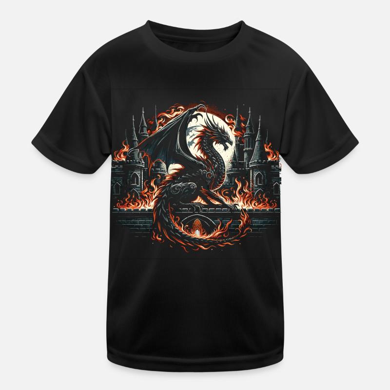 Dragon - Ailes de feu gothiques T-shirt sport Enfant