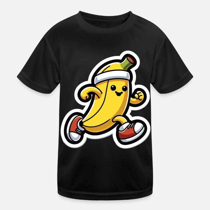 Banane im Laufschritt Kinder Funktions-T-Shirt