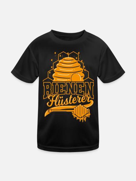 Bees Whisperer Bee Honey Beekeeper Beekeeping - Kids Functional T-Shirt - black - Front