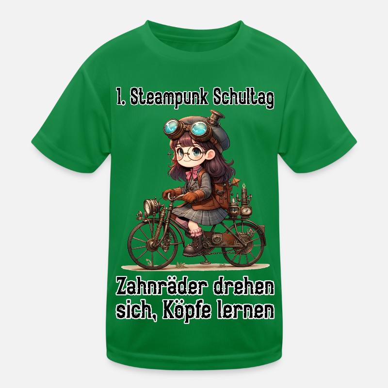 First Steampunk School Day Kids Functional T-Shirt