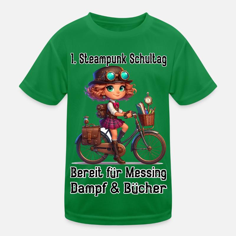 First Steampunk School Day Kids Functional T-Shirt