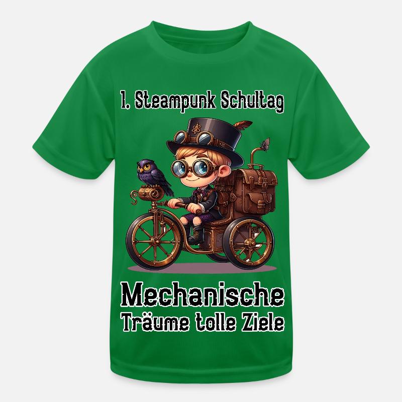 First Steampunk School Day Kids Functional T-Shirt