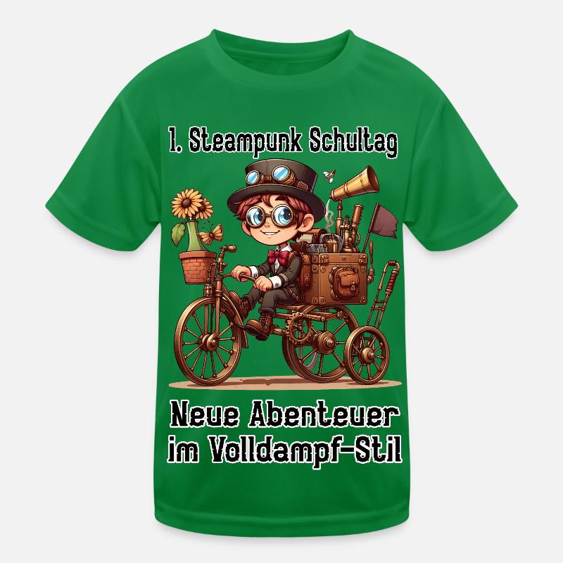 First Steampunk School Day Kids Functional T-Shirt