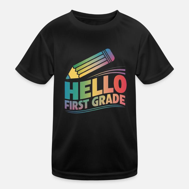 Hello First Grade Kinder Funktions-T-Shirt
