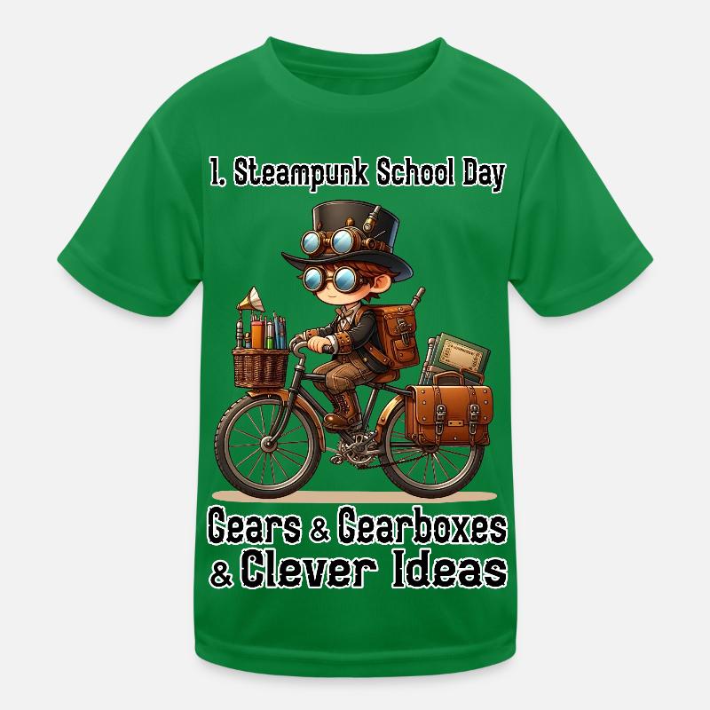 First Steampunk School Day Kids Functional T-Shirt