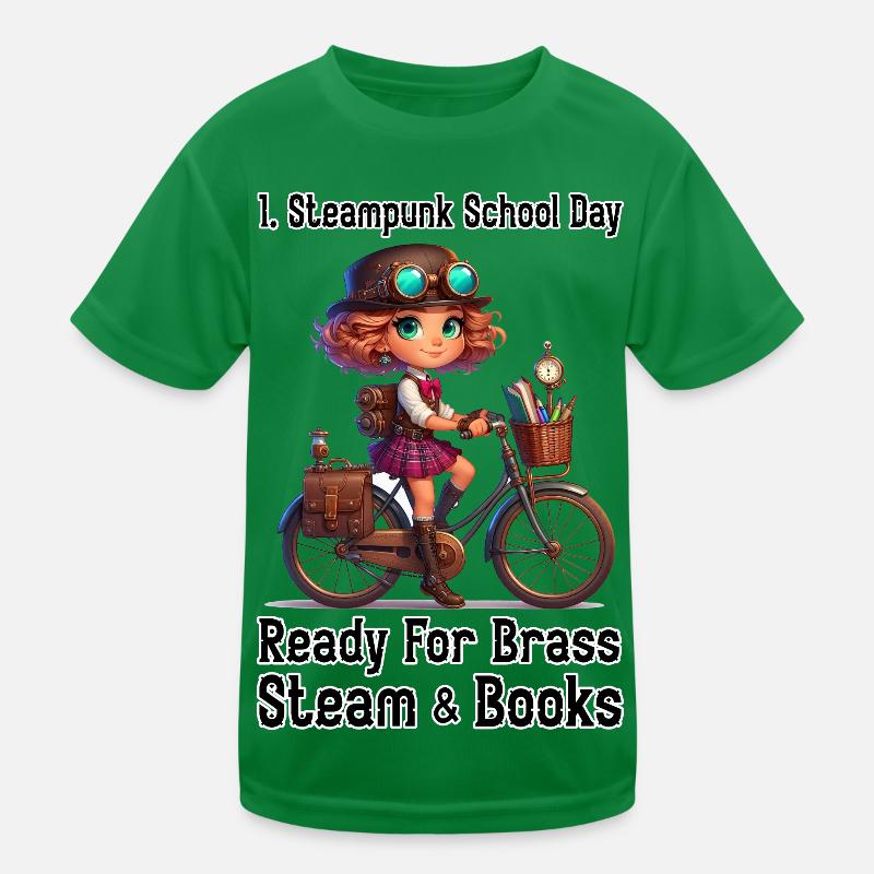 First Steampunk School Day Kids Functional T-Shirt