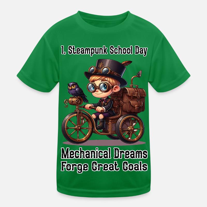 First Steampunk School Day Kids Functional T-Shirt