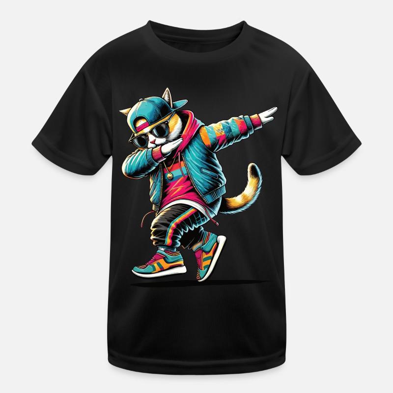 Dabbing Katze Kinder Funktions-T-Shirt