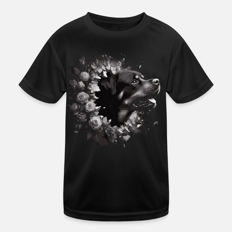 Rottweiler Power : à travers le mur T-shirt sport Enfant