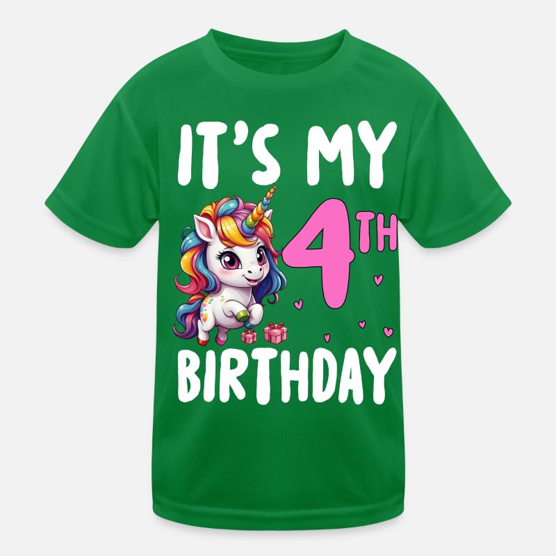 It's My 4th Birthday Kinder Funktions-T-Shirt