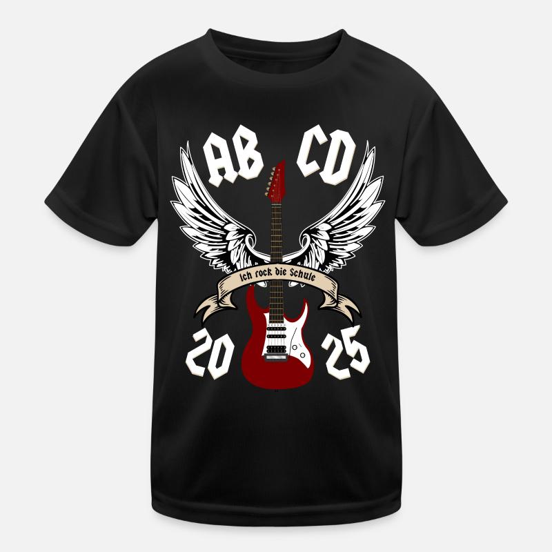 Schulanfang Ich rock die Schule 2025 ABCD Klasse Kinder Funktions-T-Shirt