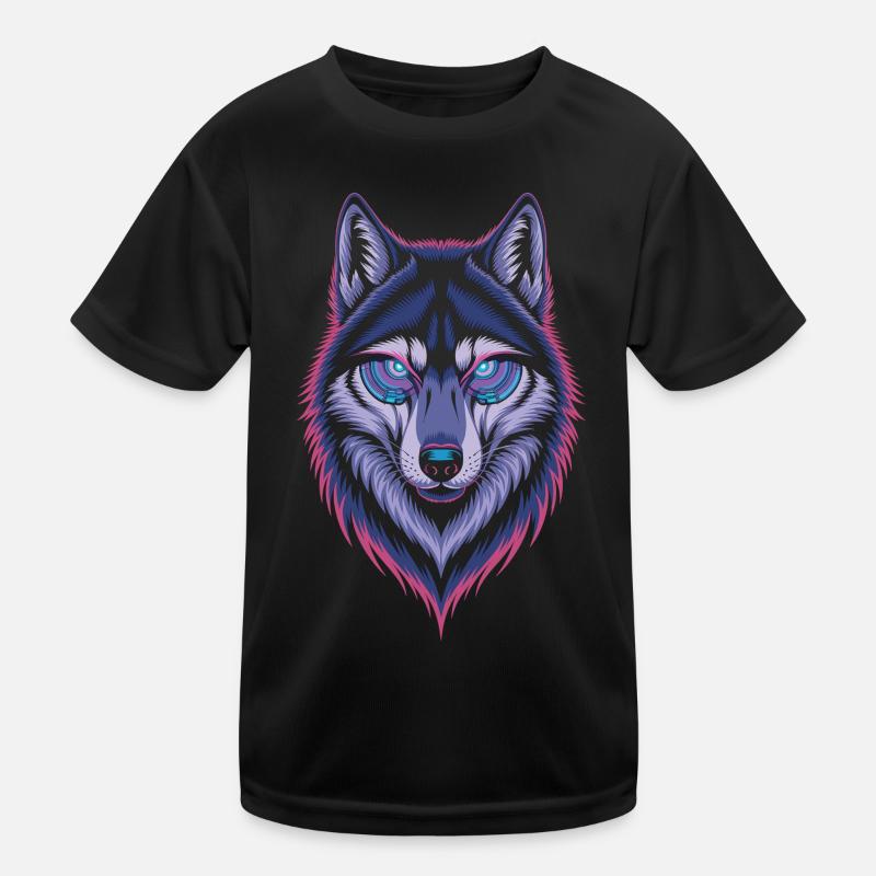 Art Techno Loup T-shirt sport Enfant