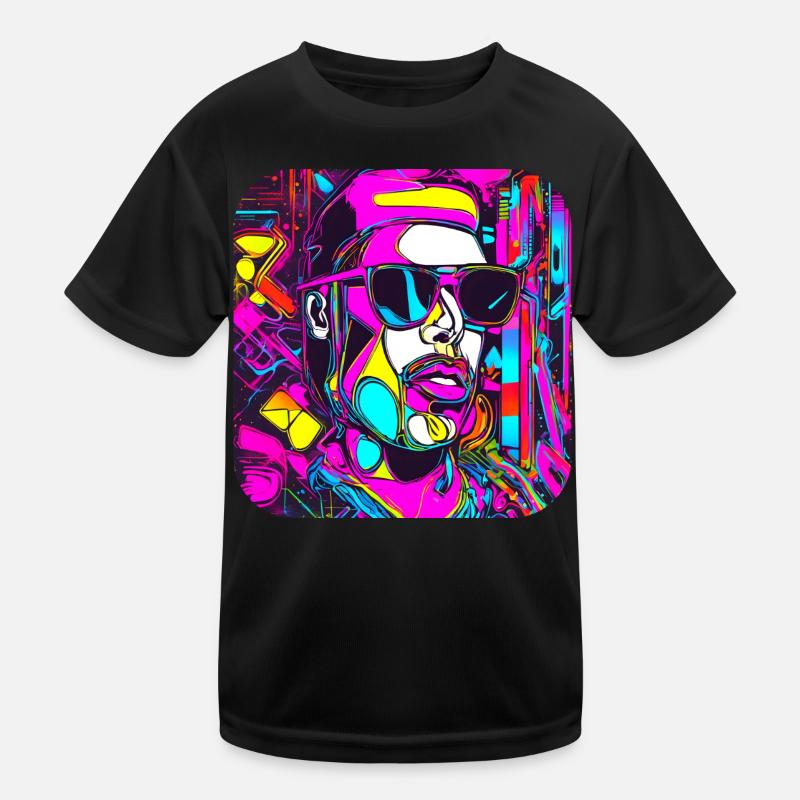 Style néon UV Glow Party tendance T-shirt sport Enfant