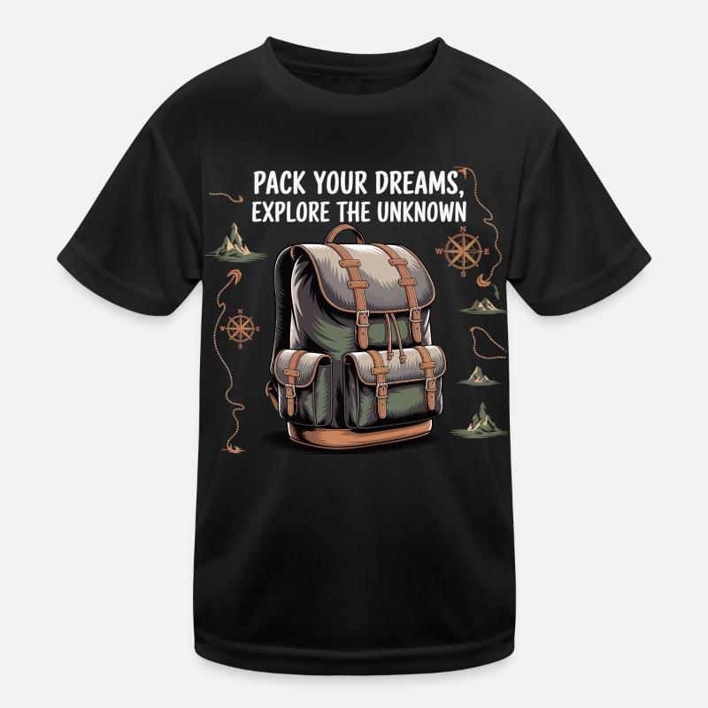 Travel - Discover the unknown in style Kids Functional T-Shirt